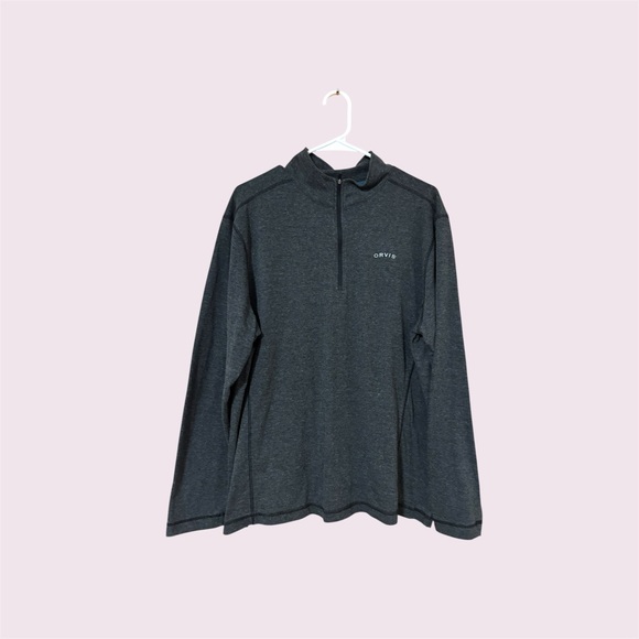 Orvis Men’s Long Sleeve 1/4 Zip in Grey Size XL - Picture 1 of 5